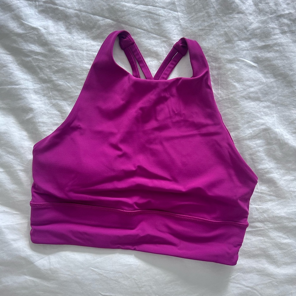 Lululemon Energy longline sports bra - Medium Support - Magenta Purple Size 8